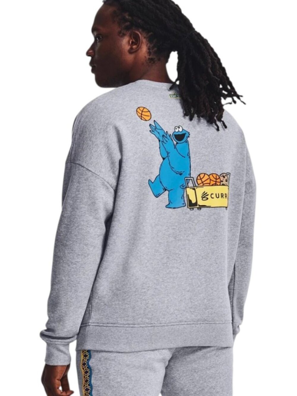 Under Armour Steph Curry Cookies Sweatshirt Men’s Size XL‎ Gray Crew Pullover